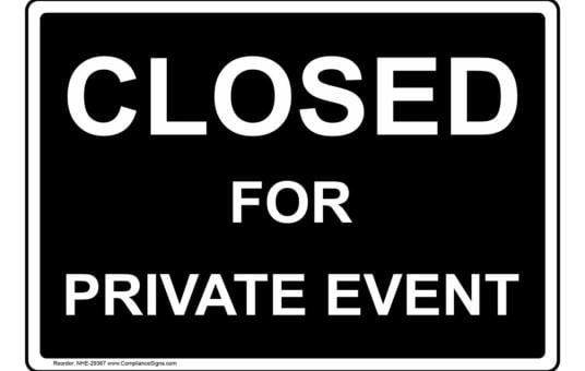 Closed for Private Event 